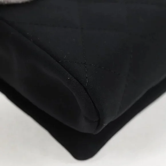 CHANEL Matelasse Chain Shoulder Bag Nylon Black CC Auth 129738V - Picture 4 of 16